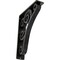 Ekena Millwork Tristan Wrought Iron Bracket, (Triple center brace), Antiqued Pewter 2"W x 7 1/2"D x 10"H BKTM02X07X10TTNAPW - alternate 1